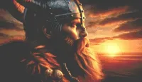 Viking Sunset Cross Stitch