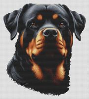 Rottweiler 2 Cross Stitch Chart